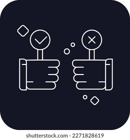 Debate Feedback Icons with black filled outline style. Thin line icon related to feedback, rating, testimonials, quick response, satisfaction and more. Simple web icon. Vector illustration