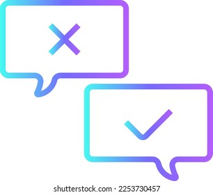 Debate Feedback icons with blue gradient outline style