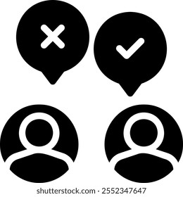 Vector de ilustración de icono de glifo de debate