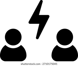 debate glyph icon illustration vector