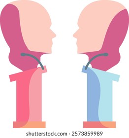 Debate Icon - Flat Color Style - Critical Thinking Theme