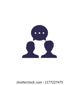 debate icon with man and woman