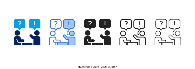 Conjunto de iconos de debate Colección de estilo diferente