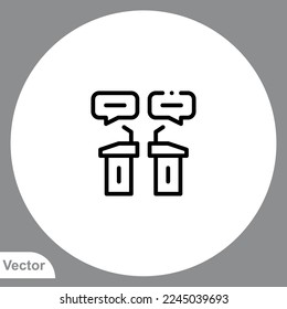 Debate icon sign vector,Symbol, logo illustration for web and mobile