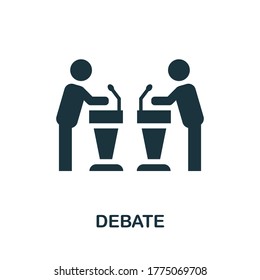 Debate Icon. Simple Element From Business Management Collection. Creative Debate Icon For Web Design, Templates, Infographics And More