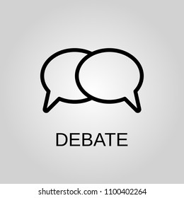 Debate icon. Debate symbol. Flat design. Stock - Vector illustration