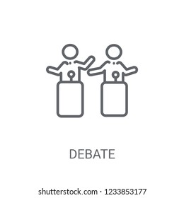 Debate Icon. Trendy Debate Logo Concept On White Background From Political Collection. Suitable For Use On Web Apps, Mobile Apps And Print Media.