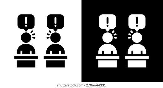 Debate Icon Vector Illustration. Flat Style Design Created For Creative Flexibility In Light And Dark Versions.