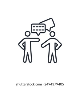 debate icon. vector.Editable stroke.linear style sign for use web design,logo.Symbol illustration.
