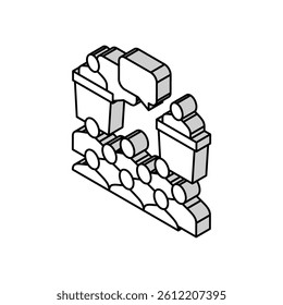 debate on forum isometric icon vector. debate on forum sign. isolated symbol illustration