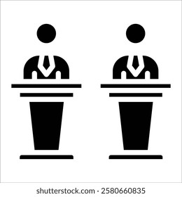 Debate Podium Icon Element For Design