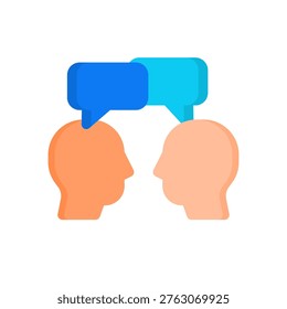 debate simple flat icon illustration