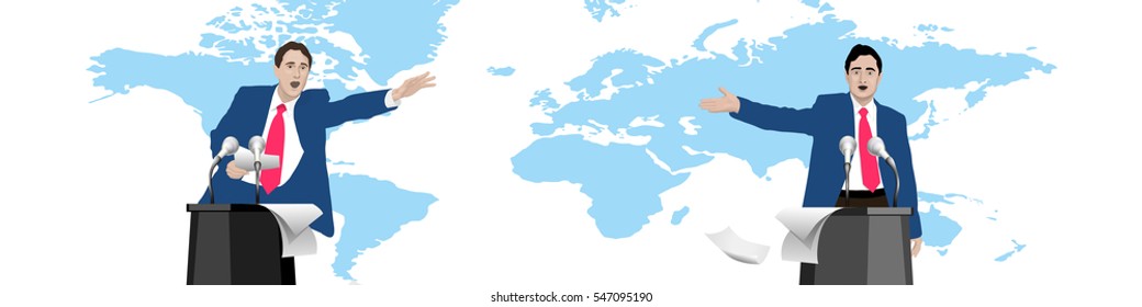 Debate speakers world map