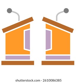 Debate Speech illustration icon, Speak