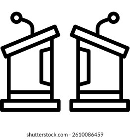 Debate Speech outline icon, Speaker