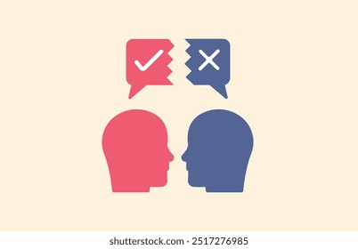 Debate discussão compartilhar pensamentos ilustração