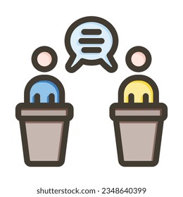 Debate Una Línea Gruesa Llenada De Colores Para Uso Personal Y Comercial.
