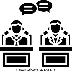 Debate vector icon. Can be used for printing, mobile and web applications.