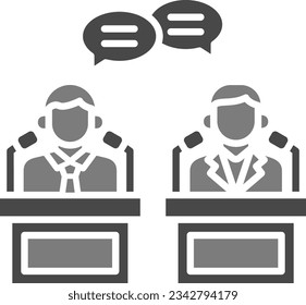 Debate vector icon. Can be used for printing, mobile and web applications.