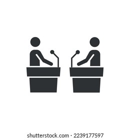 debate vector icon speaker speech and political icon