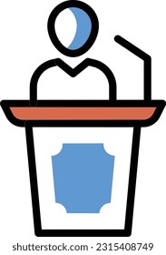 debate  Vector illustration on a transparent background. Premium quality symmbols. Line Color vector icons for concept and graphic design.