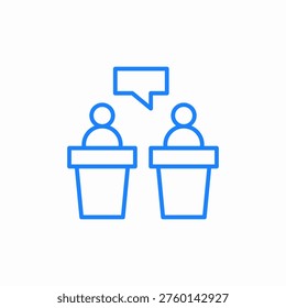 debates discussion negotiations public speech icon sign vector
