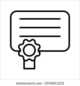 debenture Icon Symbol isolated white background. vector illustration. color editable.