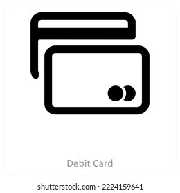 Debt Card und Banking Icon Konzept