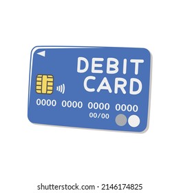 Debit Card Cashless Payment Vector Illustration Stock Vector (Royalty ...