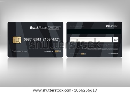 Debit card, Credit card, ATM card and Privilege card vector template design.
