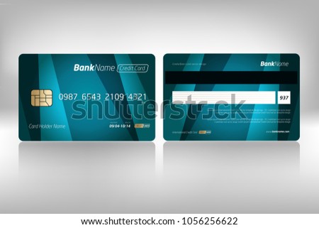 Debit card, Credit card, ATM card and Privilege card vector template design.
