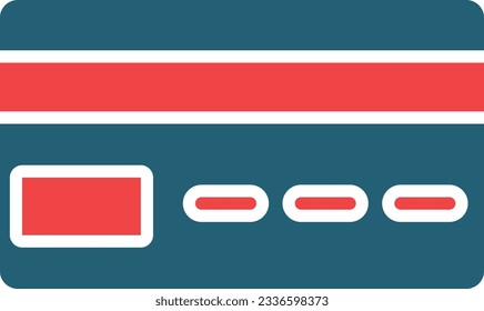 Debit Card Glyph Two Color Icon For Personal And Commercial Use.
