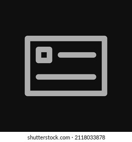 debit card icon with black background