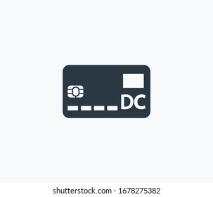 Debit Card Icon Isolated On Clean Background. Debit Card Icon Concept Drawing Icon In Modern Style. Vector Illustration For Your Web Mobile Logo App UI Design.