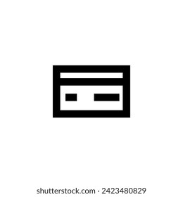 Debit Card Icon Simple Line Style Vector Perfect Web and Mobile Illustration 