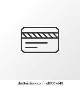 Debit Card Icon Symbol. Premium Quality Isolated Bank Card Element In Trendy Style.