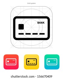 Debit card icon. Vector illustration.