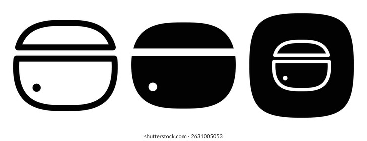 Debit Card Icons Set, Outline, Solid, and Glyph Styles Vector