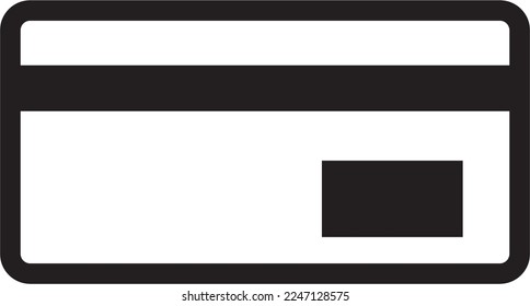 Debit Card line icon vector design template and illustration with editable stroke