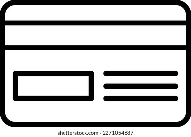 Debit Card Line Vector Icon Design