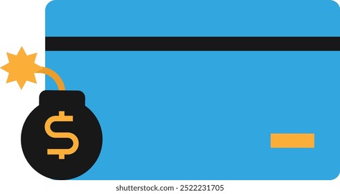 Debit Card Payment Icon Vector Flat Illustration