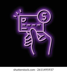 debit card payment neon light sign vector. debit card payment illustration