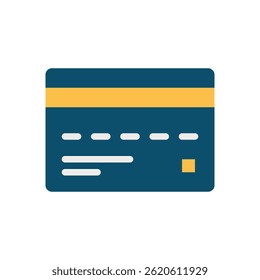 Debit Card Vector for Secure Payment and Online Shopping. Bank card icon for e-commerce and retail purchase. Flat Icon