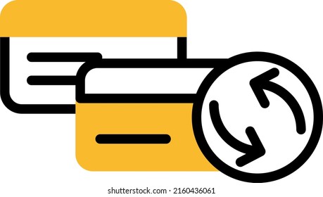 Tarjetas de débito, ilustración, vector en un fondo blanco.