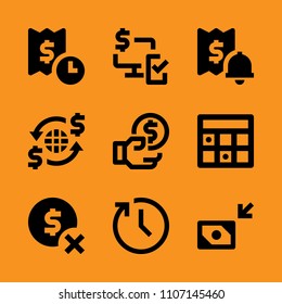 debit, counter, single and cryptocurrency icon set. Vector illustration for web and design.