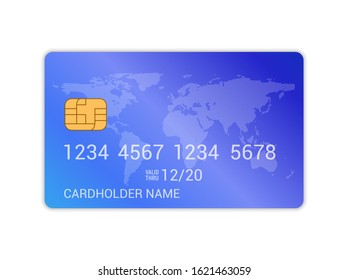 Debit credit card bank design template realistic icon.