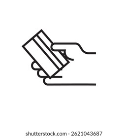Debitkartensymbol bearbeitbarer Konturstrichvektor eps