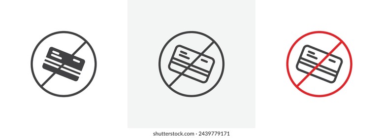 Debit and Credit Card Payment Refusal. Cash Preferred Sign. Card Use Prohibition