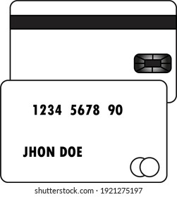 A debit (credit ) card symbol - vector - illustration - icon