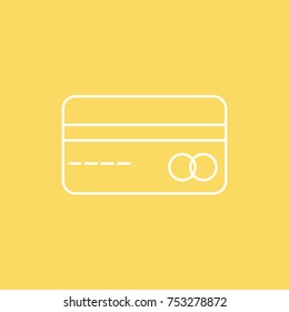Debit or Credit card vector line icon. eps-10